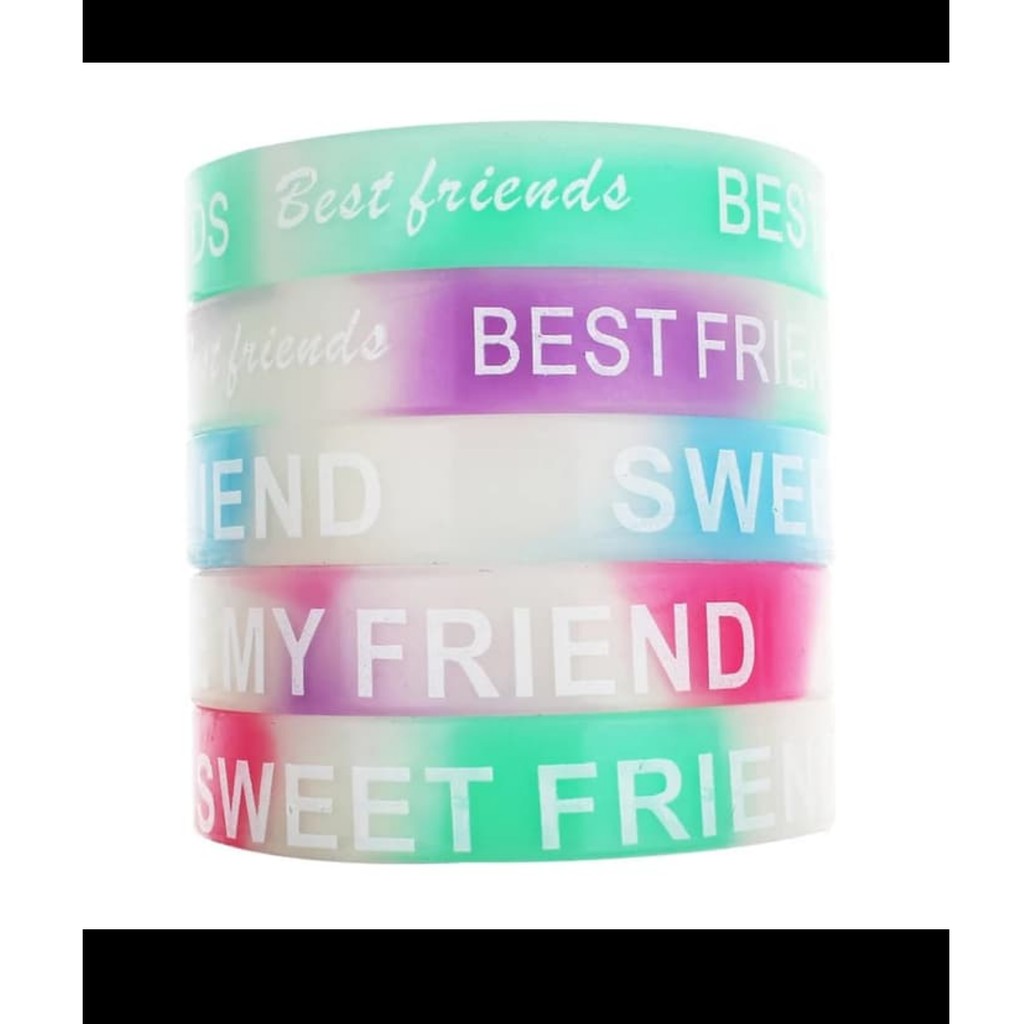 COD GELANG TANGAN KARET BESTFRIENDS ELASTIS RAINBOW