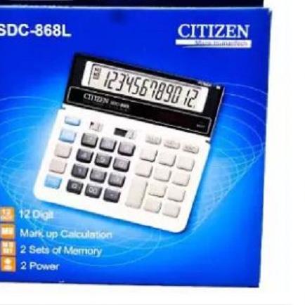 

◘ Kalkulator Citizen SDC-868L Calculator 12 Digits SDC 868 L Citizen SDC 868L - Abu-abu ♪