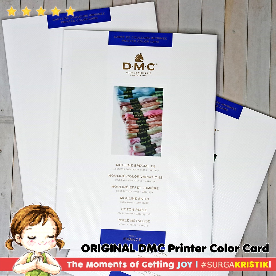 Katalog Benang Sulam DMC Color Card Printed Tanpa Benang W100BR