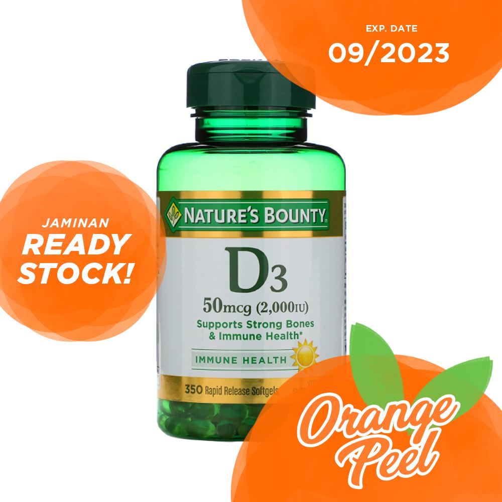 Nature's Bounty D3 2000 IU 50 mcg 350 Softgels