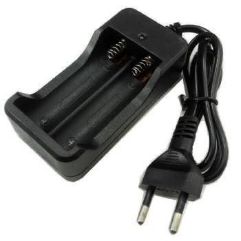 [2 Slot] Charger Desktop Baterai Battery 18650 2 Slot Vape Senter Laser Plus Kabel
