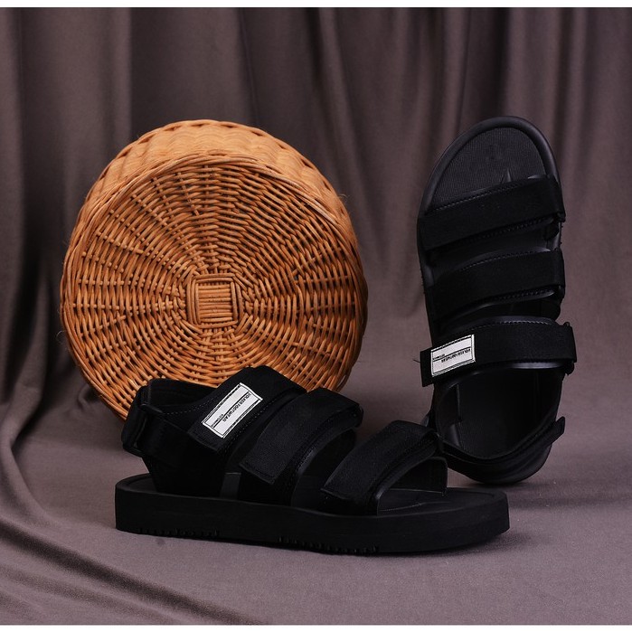 Sandal Gunung Pria Wanita Casual / sendal gunung wanita Full Black VOLKERFOOTWEAR HIJack 36-41