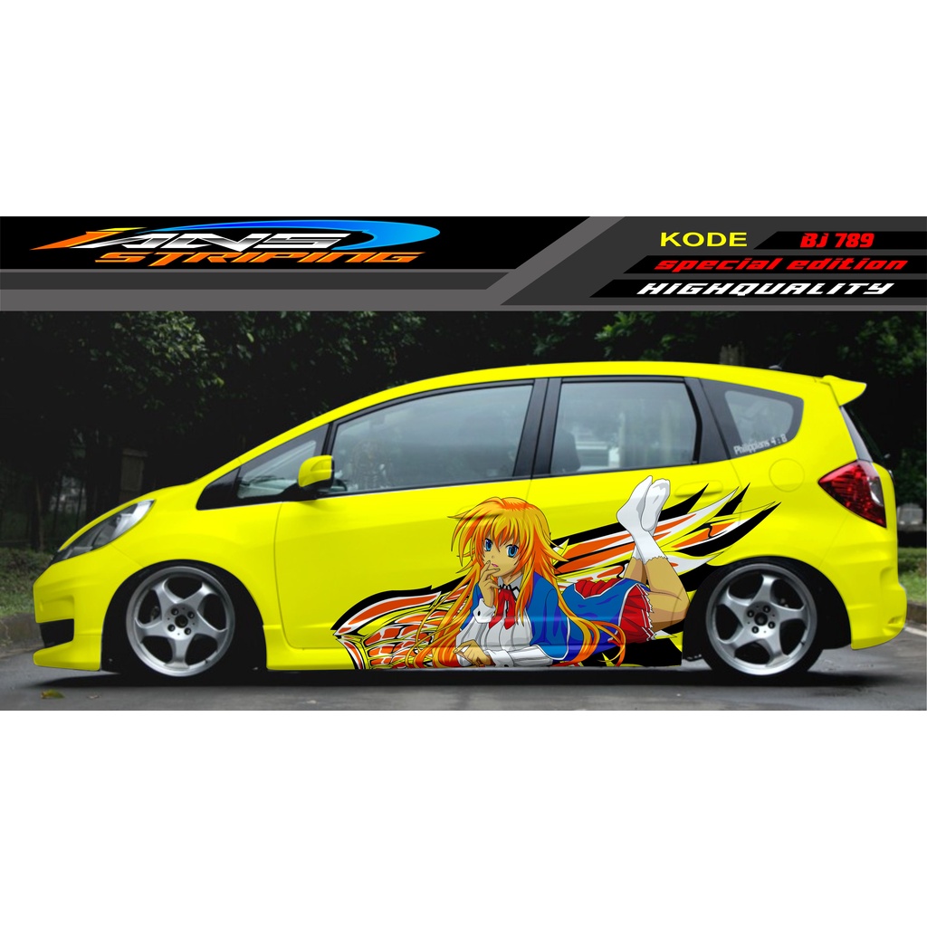 DECAL STICKER TERBARU MOBIL JAZZ BRIO AVANZA SIGRA YARIS / STIKER VARIASI MOBIL / MODIF STICKER MOBIL