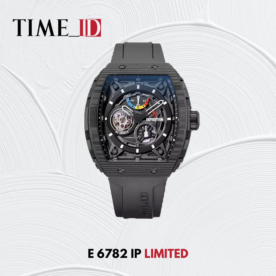 Jam Tangan Expedition E 6782 BLACK AUTOMATIC CARBON LIMITED Pria
