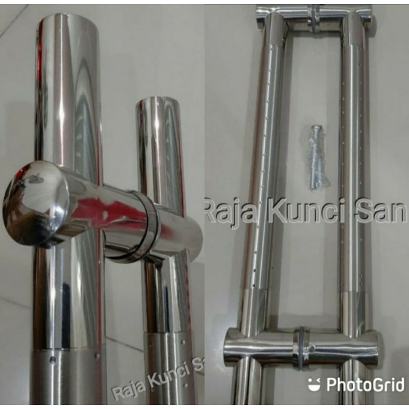 Pull Handle Pipa Bulat Bintik 25x450x300mm Stainless/Chrome/Handle Pintu Stainless/Tarikan Pintu