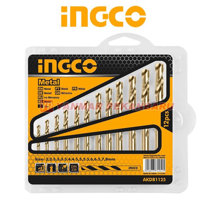 Mata Bor Besi Set 12 Pcs INGCO AKDB1125