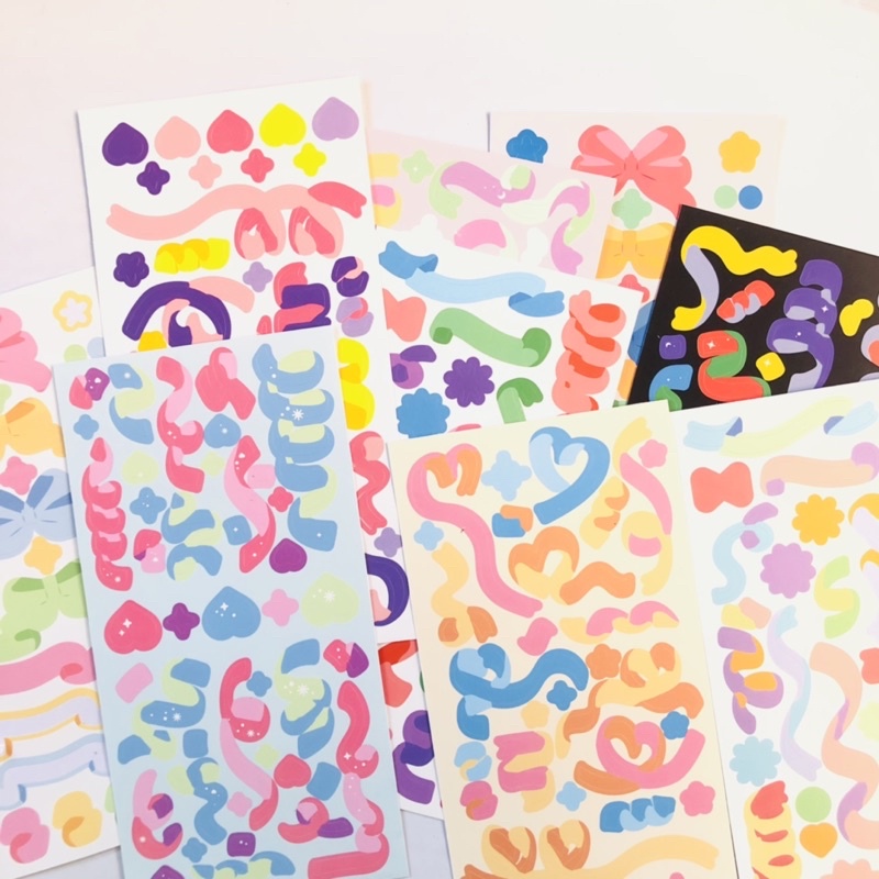 Confetti Ribbon Deco Sticker