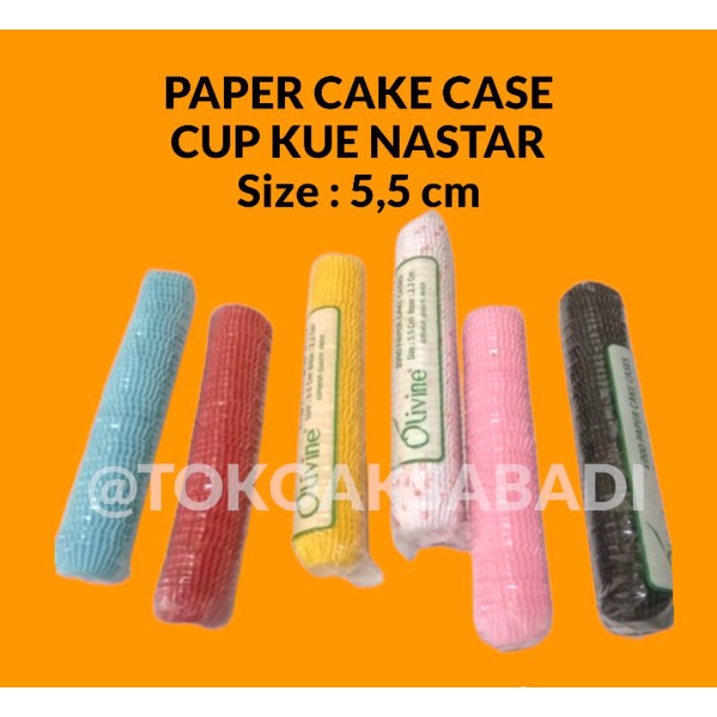 ALAS NASTAR UK 5,5 /tatakan kue m/cup case cake mini/cup cake warna warni mini