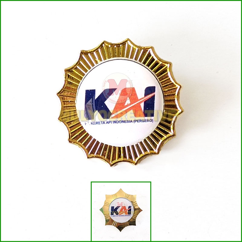 Pin Kereta Api Indonesia Model Bunga Murah - Bros Emblem Logo KAI
