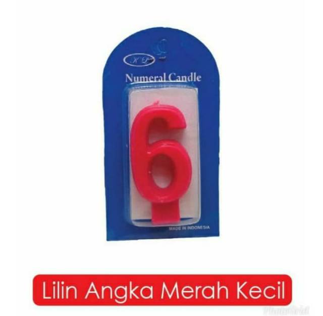 Lilin angka merah kecil