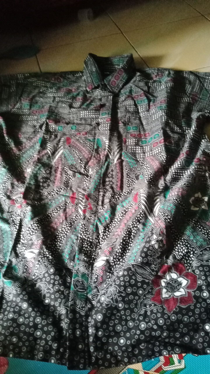 Dian Batik Hrb026 Kenongo Kemeja Abu Bata Pendek Pekalongan Padi M L Xl Kemeja Batik.