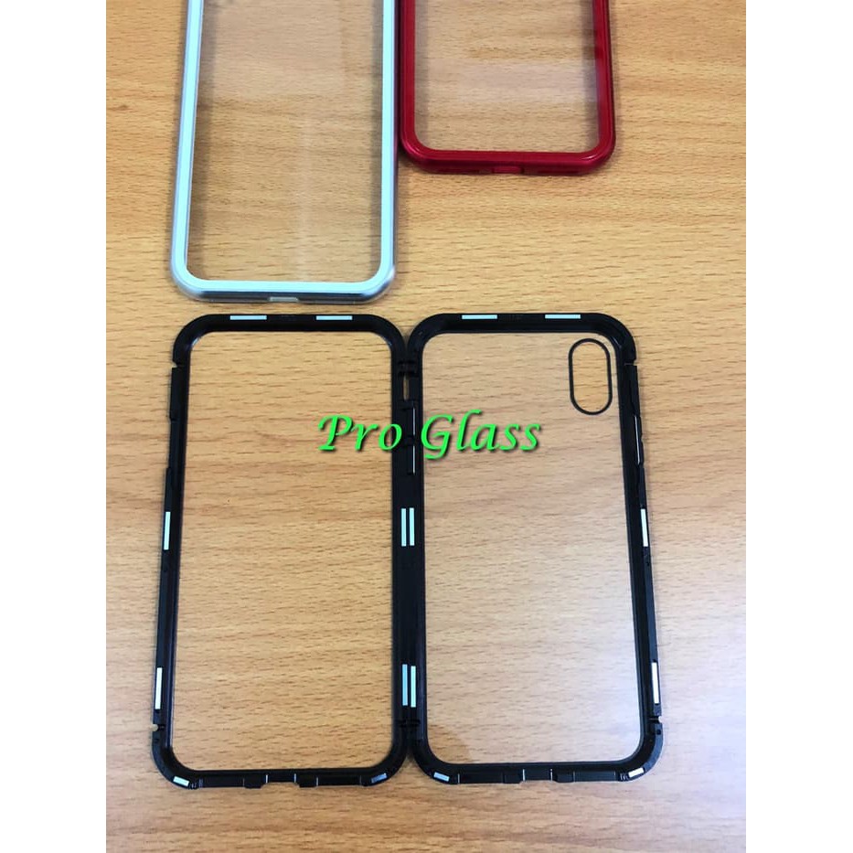 Magnetic Case For Iphone 6/ 6s/ 6+/ 6s+/ 7 / 7+ / 8 / 8+/ X with Premium Back tempered Glass Magnet