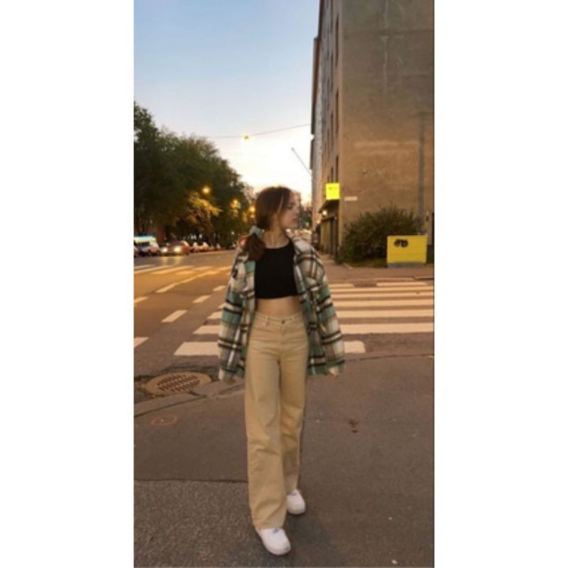 Baggy Jeans Wanita Highwaist Kekinian Terbaru - Celana Jeans Retro Gombrong Loose Wanita Kekinian Panjang