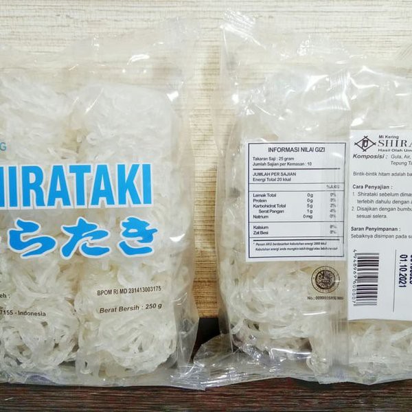 Mie Shirataki Kering 250 Sirataki Shiratake Konnyaku Noodle for Diet DEBM Keto