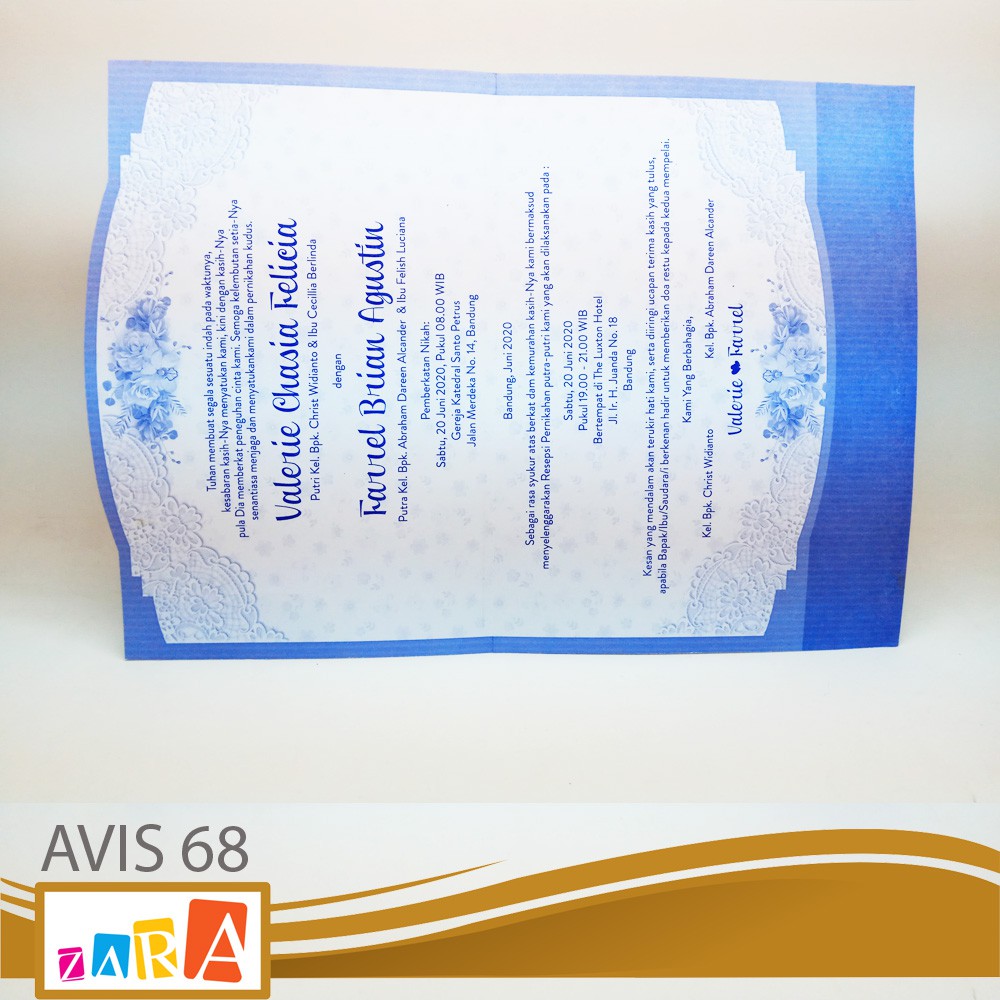 Blangko Undangan Avis 68 Murah Shopee Indonesia
