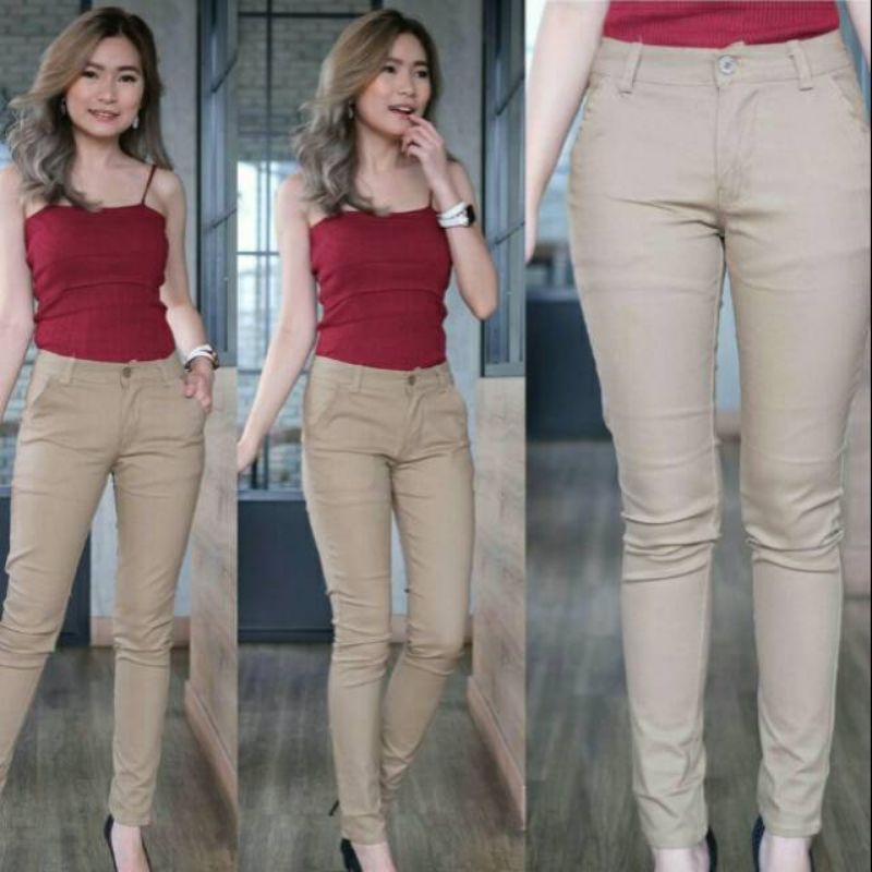 CELANA CHINO WANITA KATUN TWILL PENSIL SKINNY /CHINO WANITA/CHINOS