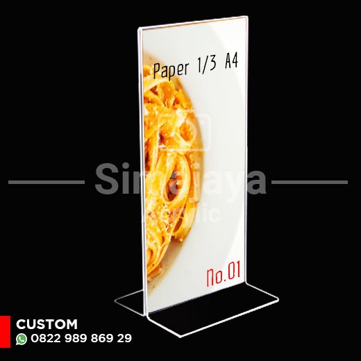 

tentcard acrylic/display menu1/3 aA4