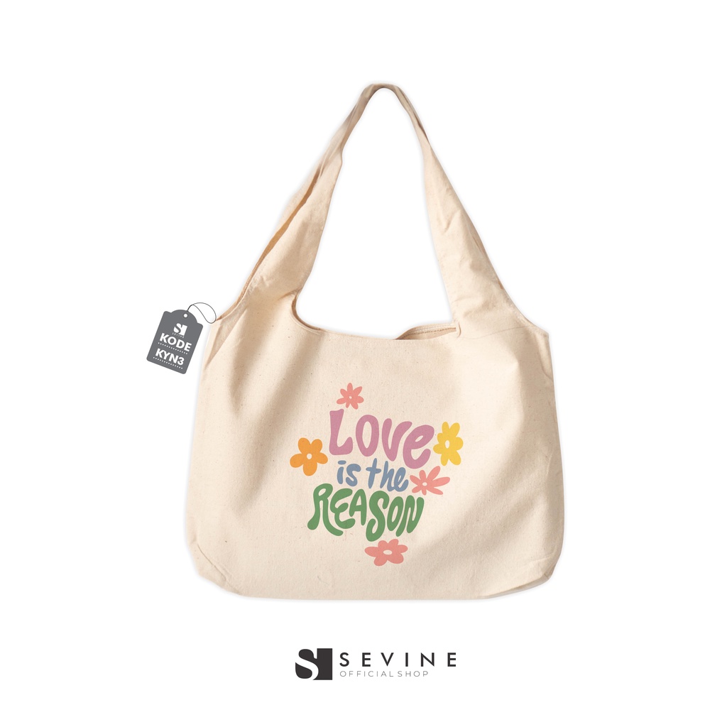 Sevine Tote Bag Kanvas Bonnie Tas Wanita Kuliah Fashion Laptop Totebag Quotes Motivation Aesthetic Vintage Pastel Retro - KYN