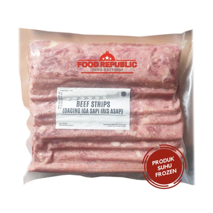 

Daging Asap - Beef Strips 1 Kg - Daging Iga Sapi Slice Iris Asap Halal