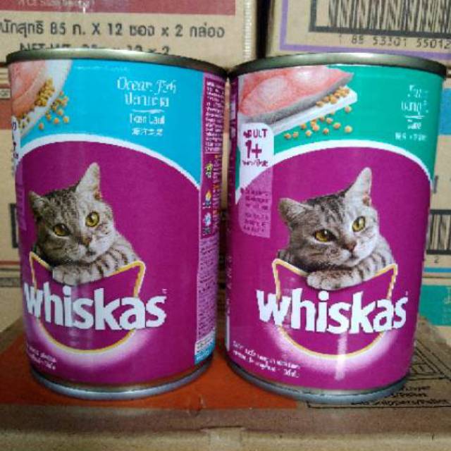 WHISKAS KALENG 400GR TUNA/OCEAN FISH