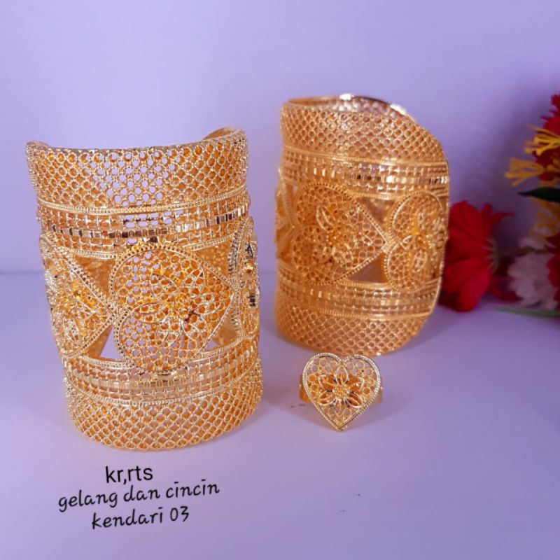 Gelang Bangkok sultan gratis cincin replika emas 24 k,