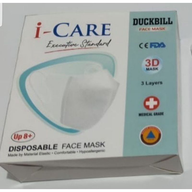 Masker I CARE DUCKBILL  ( putih)isi 20 pc