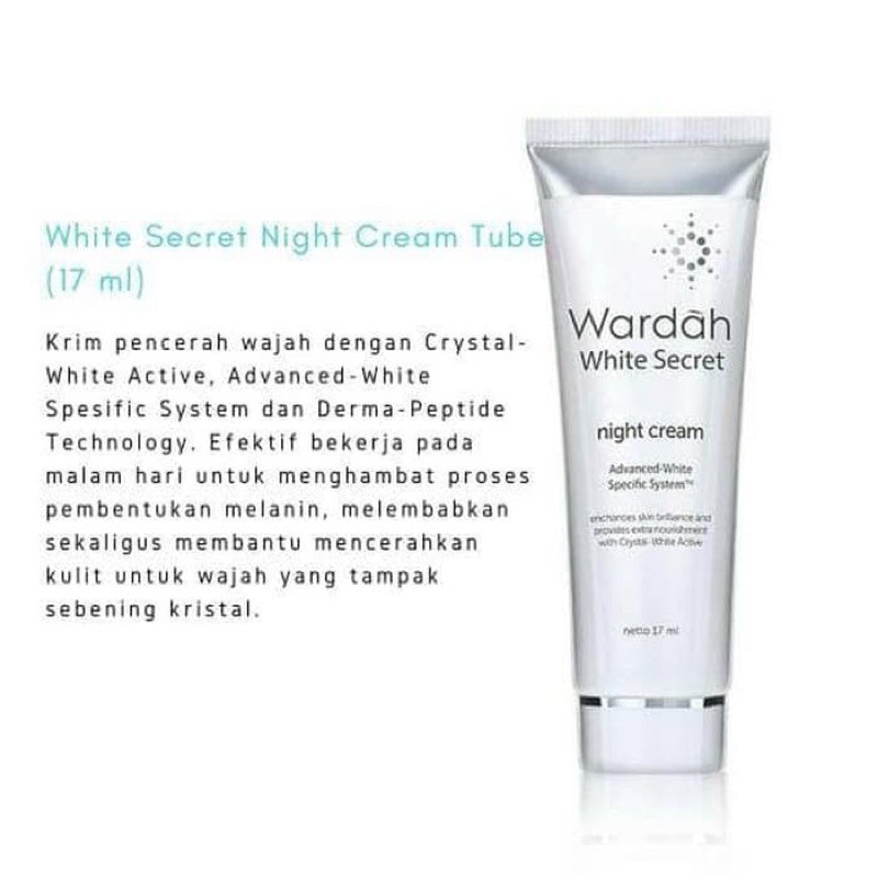 WARDAH CRYSTAL SECRET DAY CREAM &amp; NIGHT CREAM 17 ML