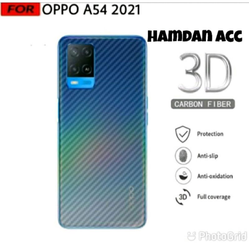 SEKIN CARBON PELINDUNG ANTI JAMUR BELAKANG HP OPPO A54/2021