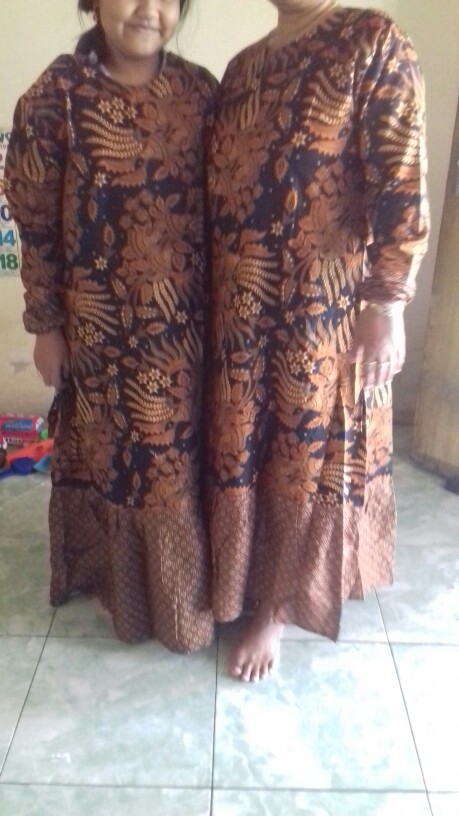 Batik Gamis Manggar Mas Pakaian Perempuan Baju Seragam Alkhalis