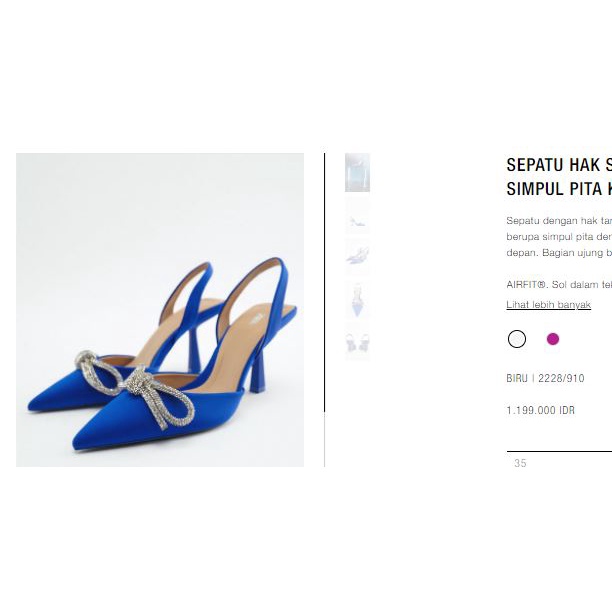 Heels Blink Diamond ZARA Blue ORI