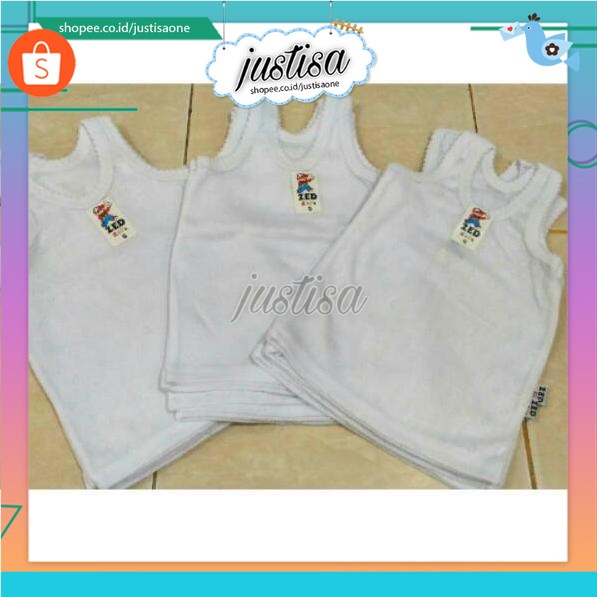 Promo !! SINGLET BAYI ZED KIDS 6 PCS SINGLET BAYI  DAN ANAK-ANAK || ukuran 4L (5-7 thn)
