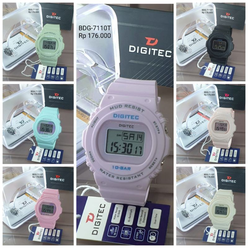 JAM TANGAN WANITA DIGITEC DG 3109 / DG 7110 DIGITAL RUBBER ORIGINAL