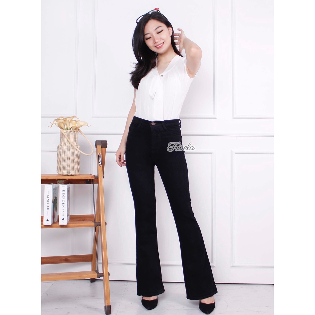 Trivela - Hw Cutbray Hitam Lipat Anti Ngatung 27-34 / Tania Cutbtay Stretch