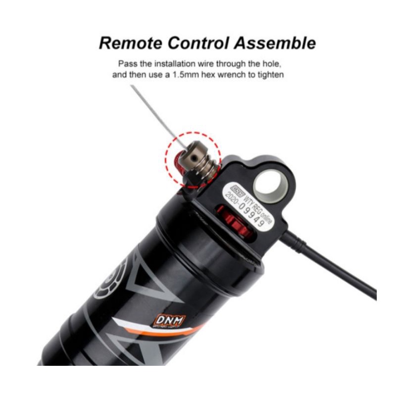 DNM Rear Shock 190 mm Remote Control Air Rebound Rear Shock Sepeda MTB