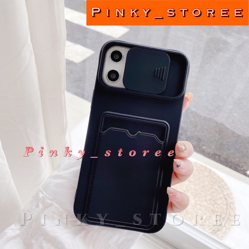 OPPO A77S/ A57 2022/ A96/ A95/ A76/ A74 4G/ A54/ A16/ A15/ A15S/ A53/ A33 2020 / SOFT CASE MACARON SLIDE CAMERA + SLOT CARD HOLDER / CASE MACARON SLOT CARD + SLIDE CAMERA PROTECTOR