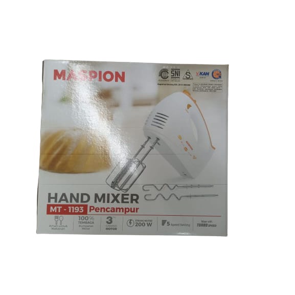 MASPION Handmixer MT1193 (W/Turbo Speed)