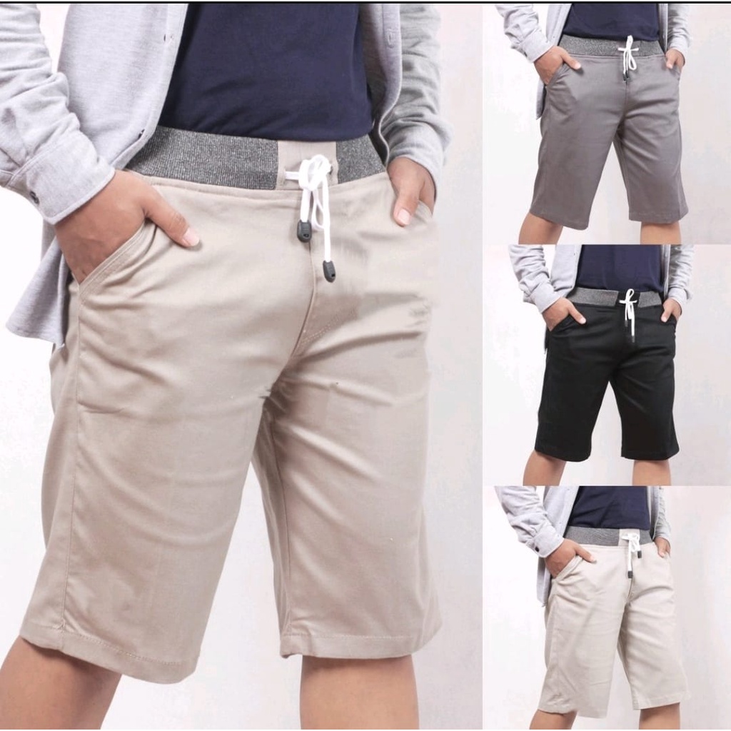 PROMO - Celana Chinos Pendek - Bahan Katun Twill - All size