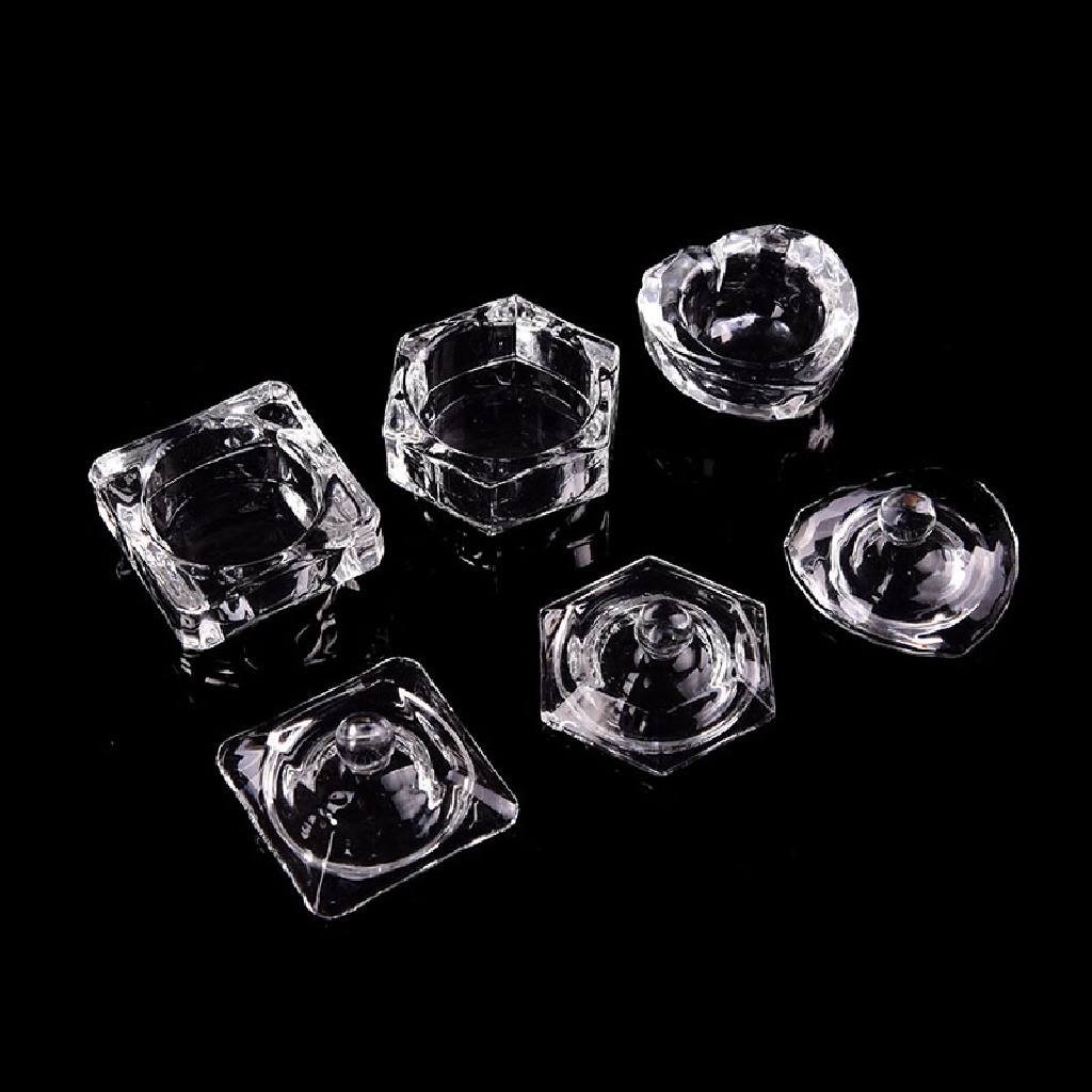 [OOID] Nail Art Glass Cup Dappen Dish for Arcylic Nail Art Liquid Holder Powder Bowl ID