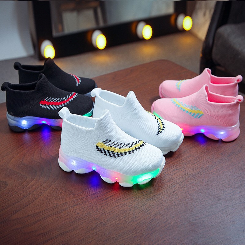 Sepatu  Anak Led Knit / Knit Shoes Led