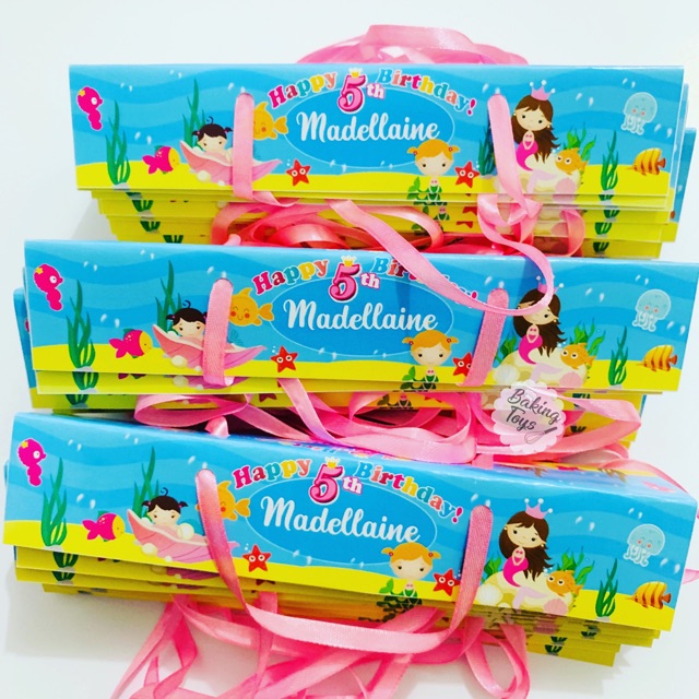 

Mermaid Cute Kemasan Goodie Bag / Hampers / Kantong Plastik Snack Ulang Tahun