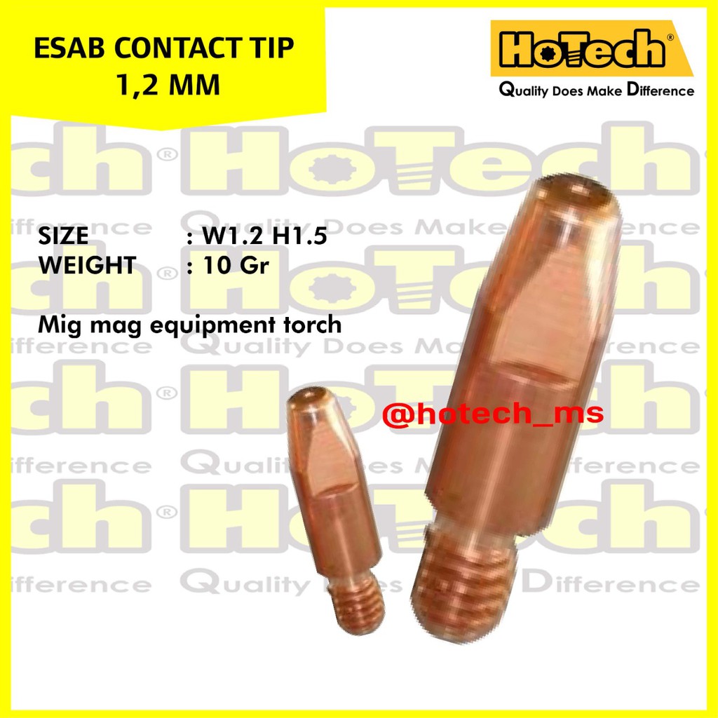 

ESAB Contact Tip size 1.2 mm | Contact Tip 1.2 mm | Esab Contact Tip