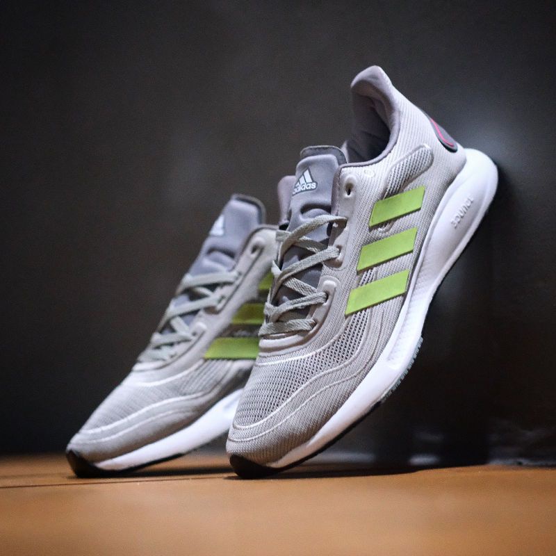Sepatu Running Adidas Galaxar Bounce Original Grey Green Made Indonesia