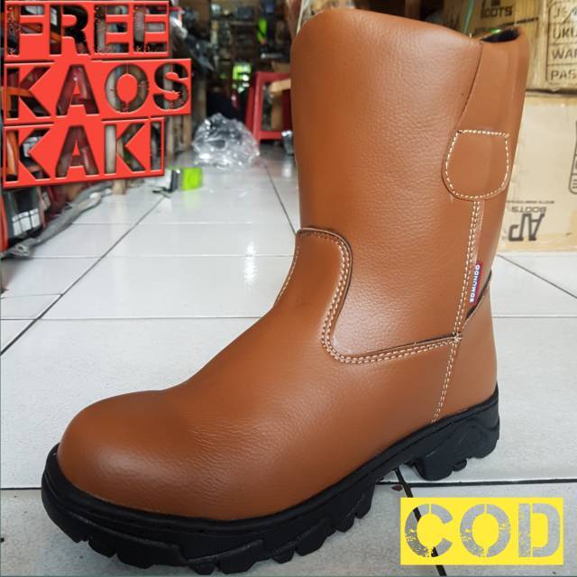  SEPATU  SAFETY  BOOT EDMUNDO  COKLAT BOOT BERKUALITAS HARGA 