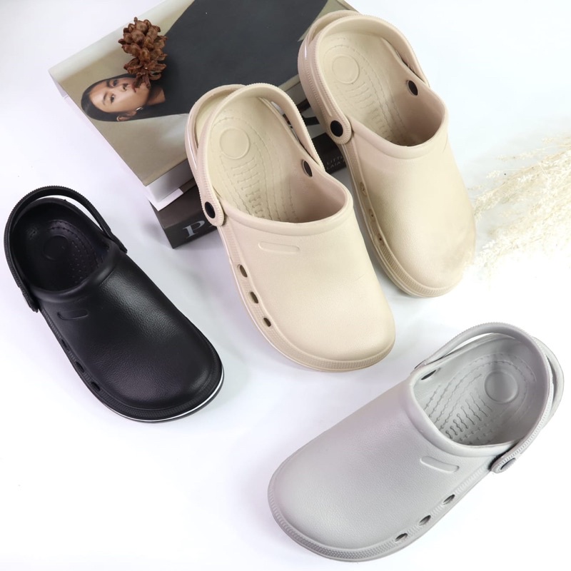 ( JEJE ) SANDAL BAKPAO WANITA CASUAL SLIP | SANDAL BAIM SLIP ON ANTI AIR EVA RINGAN EMPUK | SANDAL CROCS DISKON