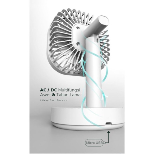 Aoki Mini Fan Portable USB Charge / Kipas Angin Meja AF-200C