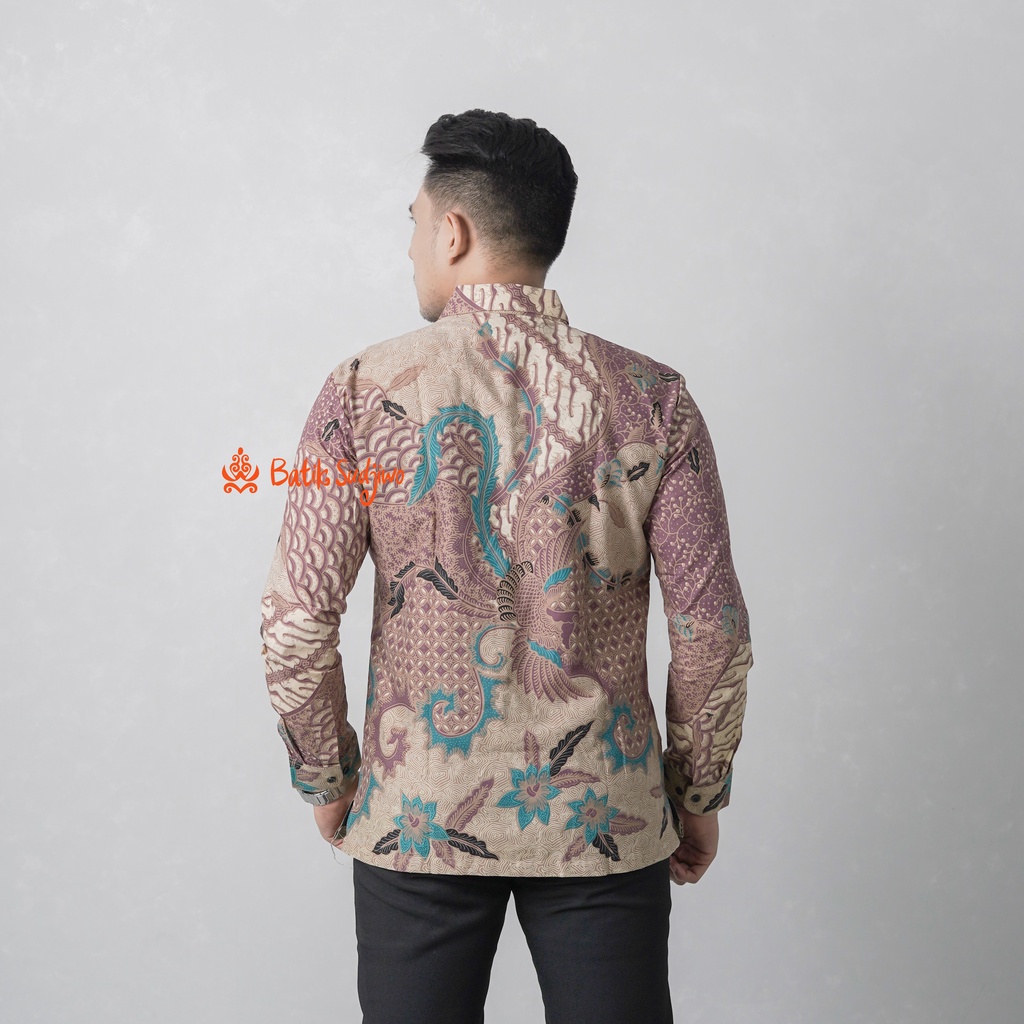 Kemeja Batik Pria Lengan Panjang Slimfit Lapis Furing Premium 1064