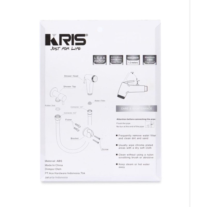 KRIS Set Toilet Shower/Kran Toilet/Kamar Mandi/Kran Closet