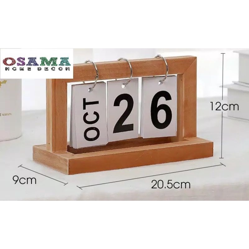 

kalender meja kayu/ kalender duduk / kalender abadi / kalender souvenir / kalender vintage ring kayu