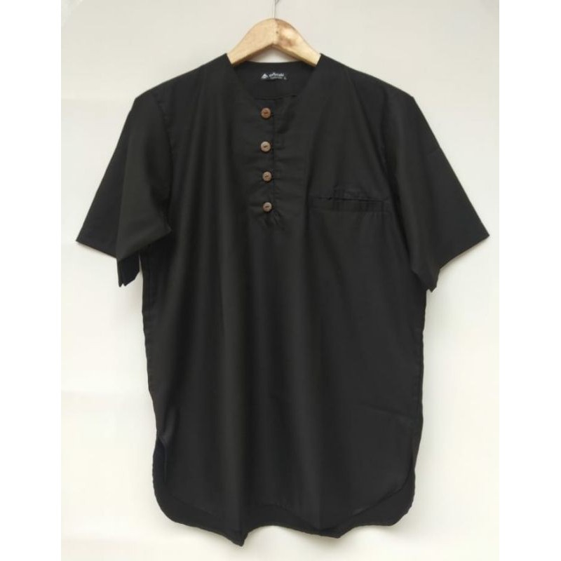 Baju Koko Pakistan Toyobo Pria Lengan Pendek, kurta polos modern casual terbaru-6