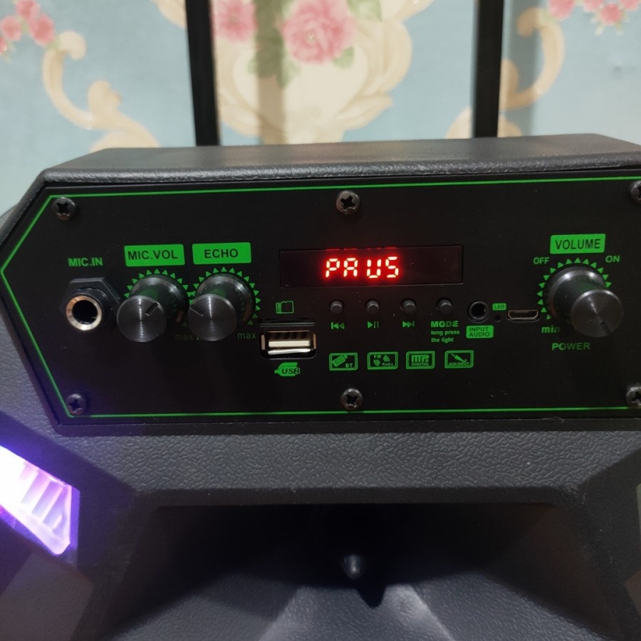 COD SPEAKER BLUETOOTH WIRELESS FLECO 8'5 INCH PLUS MIC WIRELESS KARAOKE // SPEAKER FLECO X-BASS // SPEAKER WIRELESS // SPEAKER SALON AKTIF